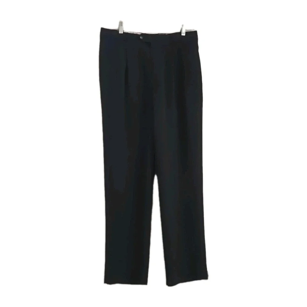 Lacoste Slacks Pants Size 32 Men's Black Dress Classic Fit Trousers